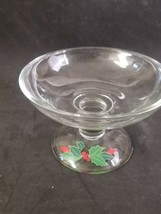 1981 Avon Holiday Hostess Collection &quot;HOLIDAY DESSERT COMPOTE&quot; Glass Dis... - $7.51