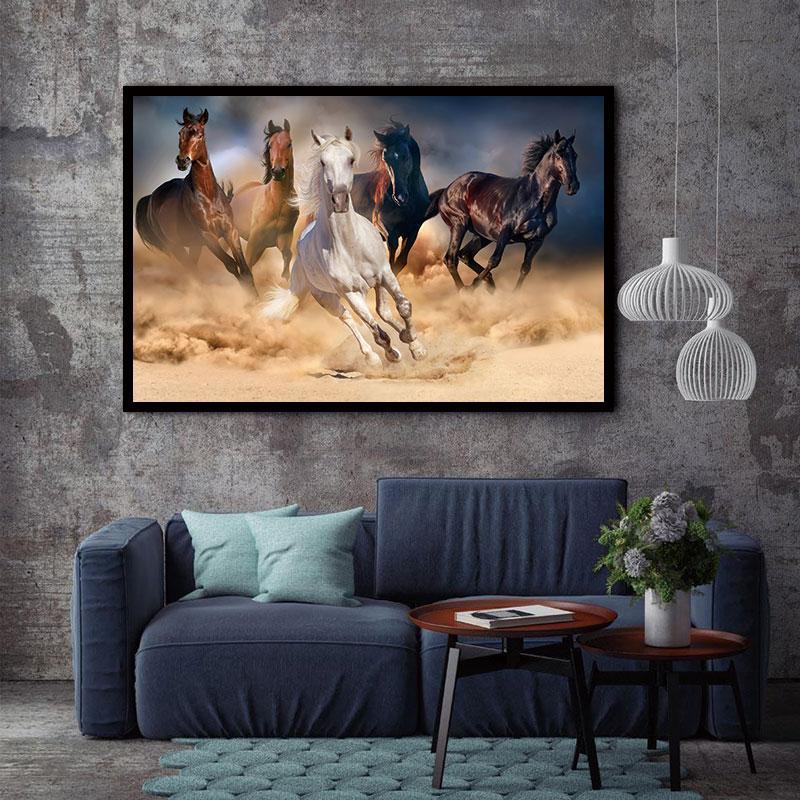 HQ Canvas Print Art Prints on Animal Horses Decorative Home Decor Modular Item image 3