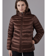 Women Jacket St Johns Bay Women Brown Puffer Jacket Size M - $621.83 MXN