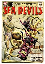 Sea Devils #1 DC-First issue-comic-1961-GREY Tone COVER-RUSS Heath - £125.87 GBP