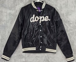 Dope Jacket Womens XSmall Black White Grunge Worn Hip Hop Streetwear Bomber - £62.12 GBP