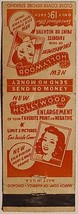 Vintage Front Strike Matchbook Cover Hollywood Film Studios Photo Enlargement Ad - $6.88