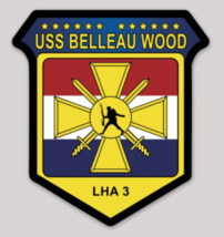 4&quot; Navy Uss Belleau Wood LHA-3 Ship Military Vinyl Die Cut Decal Sticker - £19.58 GBP