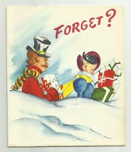 Vintage 1940&#39;s Die-Cut Christmas Greeting Card - £4.71 GBP