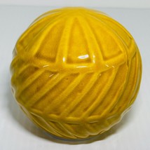 Pier 1 Mustard Colored Decorative Ball Sphere - £7.93 GBP