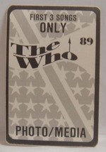 The Who / Roger Daltrey / Pete Townshend - Original Cloth Tour Backstage Pass - $10.00