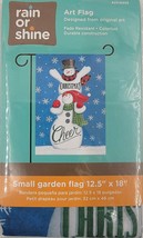 Christmas Cheer Snowmen Holiday Decorative Garden Porch Flag 12.5&quot; X 18&quot; - £6.24 GBP