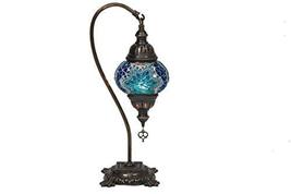 LaModaHome Turkish Moroccan Handmade Mosaic Glass Curvy Swan Neck Table ... - £46.40 GBP