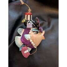 Katherine's Collection Kissing Fish Mall Queen Purple Glitter Ornament 5 - $20.79