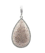 Real 1.32ct Natural Fancy Pink Diamonds Pear Pendant Necklace 18K Rose G... - £3,093.35 GBP
