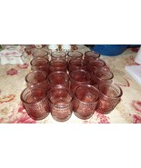 Amber LAVENDERISH Glass Votive, Tea Light Candle Holder  Set Of 16 ORNAT... - $37.05