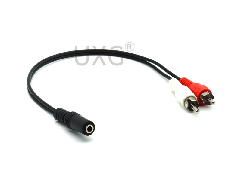 House Home 3.5mm 1/8&quot; Stereo Female to 2 A Male Jack Adapter Audio Y Cable Split - £19.28 GBP