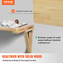 VEVOR Wall Mounted Folding Table, 31.5&quot; x 23.62&quot; Wall Mount Drop Leaf Table, Woo - $52.95