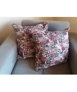 Handmade Pillow Cases, Cushion Cover, Armenian Alphabet, Armenian Design  - $52.00