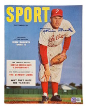 Robin Roberts Philadelphia Phillies Signé 1953 Sport Revue Bas - £38.67 GBP