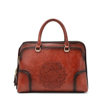 Women&#39;s High Quality Shoulder Bag Vintage Leather Handbag Ladies Chinese Style E - £93.14 GBP