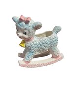 Vintage Inarco Baby Lamb Rocking Planter Pastel Nursery Decor 8&quot; Japan 1... - $41.61 CAD