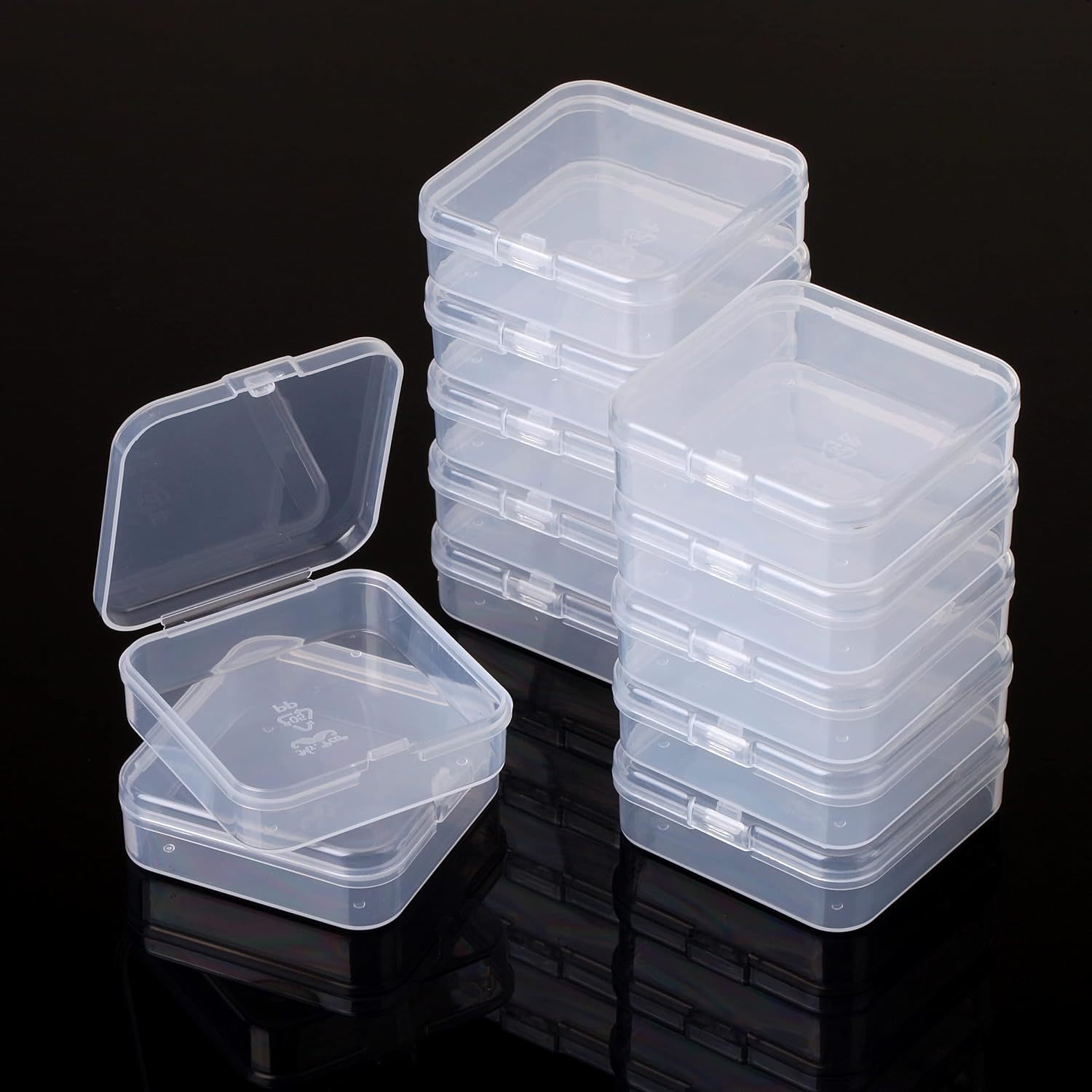 - Small Plastic Containers, Clear, 12 Pcs, Small Bead Organizer, Small Container - $12.99