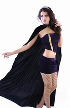 Deluxe 4pc Wicked Queen Costume-Skirt-Top-Cape-Crown Size L - £12.42 GBP