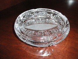 Crystal Glass Large Ashtray 8.75" Diameter NIB image 9
