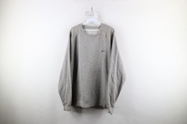 Vtg Nike Mens 3XL Distressed Travis Scott Mini Swoosh Crewneck Sweatshirt Gray - $98.95