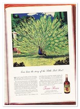 Print Ad Four Roses Whiskey Peacock Vintage 1938 Advertisement - £11.53 GBP
