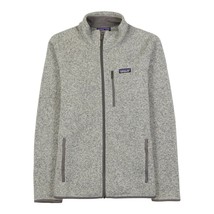 Patagonia worn wear gray fleece full zip long sleeve pockets jacket size... - $67.57