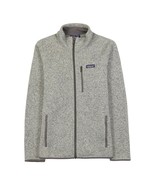 Patagonia worn wear gray fleece full zip long sleeve pockets jacket size... - £52.82 GBP