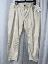 Banana Republic Ivory Tapestry Shinny Ankle Pants Size 31 S NWT - £18.73 GBP