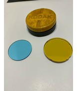 Camera Lens Filters Blue and Yellow Kodak? Vintage 1.5 inches - £9.45 GBP