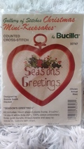 Galleries of Stitches Mini Counted Cross Stitch Kit &quot;Seasons Greetings&quot; ... - $16.99