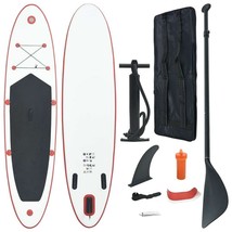 vidaXL Stand Up Paddle Board Set SUP Surfboard Inflatable Red and White - $6,471.07 MXN