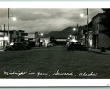 RPPC Street Vista Auto Scarpa Midnight IN June Seward Alaska Ak 1940s Ca... - $41.97