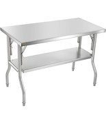 VEVOR Commercial Worktable Workstation 48 x 24 Inch Folding Commercial P... - €241,58 EUR