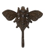 Set Of 2 Rustic Cast Iron Cottage Busy Bumblebee Insect Bee Wall Hooks O... - $25.99