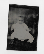 Antique Tintype Photo of Baby Toddler Portrait - $9.25