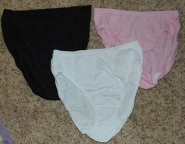 Womens Panties Underwear 3 Pair Pink White Black Fruit of the Loom-size 6 - £6.32 GBP