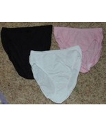 Womens Panties Underwear 3 Pair Pink White Black Fruit of the Loom-size 6 - £6.22 GBP