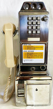 Automatic Electric Chrome Pay Telephone 3 Coin Slot 1950&#39;s Touch Tone - £957.54 GBP