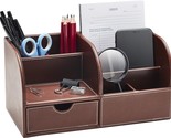 Gallaway Leather Desk Organizer - Office Stationery Storage Box, Large). - $44.99