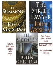 Lot of 3 John Grisham First Edition Books - Brethren, Summons, Street Lawyer - £14.90 GBP