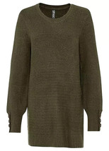BP Oversized Button Sleeve Jumper in Olive  Size M - UK 10/12  (fm15-3) - £24.01 GBP