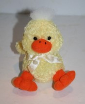 Best Made Toys Easter Duck 5&quot; Yellow Orange Plush Bow Soft Mini Stuffed ... - £7.76 GBP