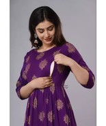 Attractive Pregnant / Maternity Women Kurti Gown Suit Easy baby Feeding ... - $52.24 CAD