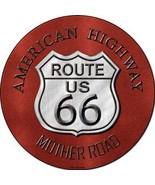 Route 66 American Highway Novelty Metal Circular Sign - £22.34 GBP