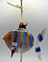 Vintage  Art Glass Fish Red Blue Ornament U258/1Fish - £31.96 GBP