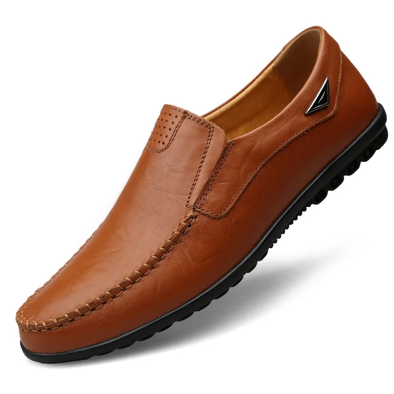 Genuine Leather Men Casual Shoes Luxury Brand Soft Mens Loafers Moccasin... - £26.66 GBP