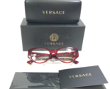Versace Eyeglasses Frames MOD.3345 5430 Clear Red Gold Medusa Logos 52-1... - $116.66