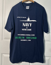 Vintage 1996 Navy Vs. Notre Dame Short Sleeve S/S T-Shirt Mens Size XL D... - $24.95