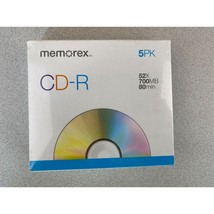 NEW Memorex CD-R 52x 700MB 80min 5Pack Sealed - $11.87